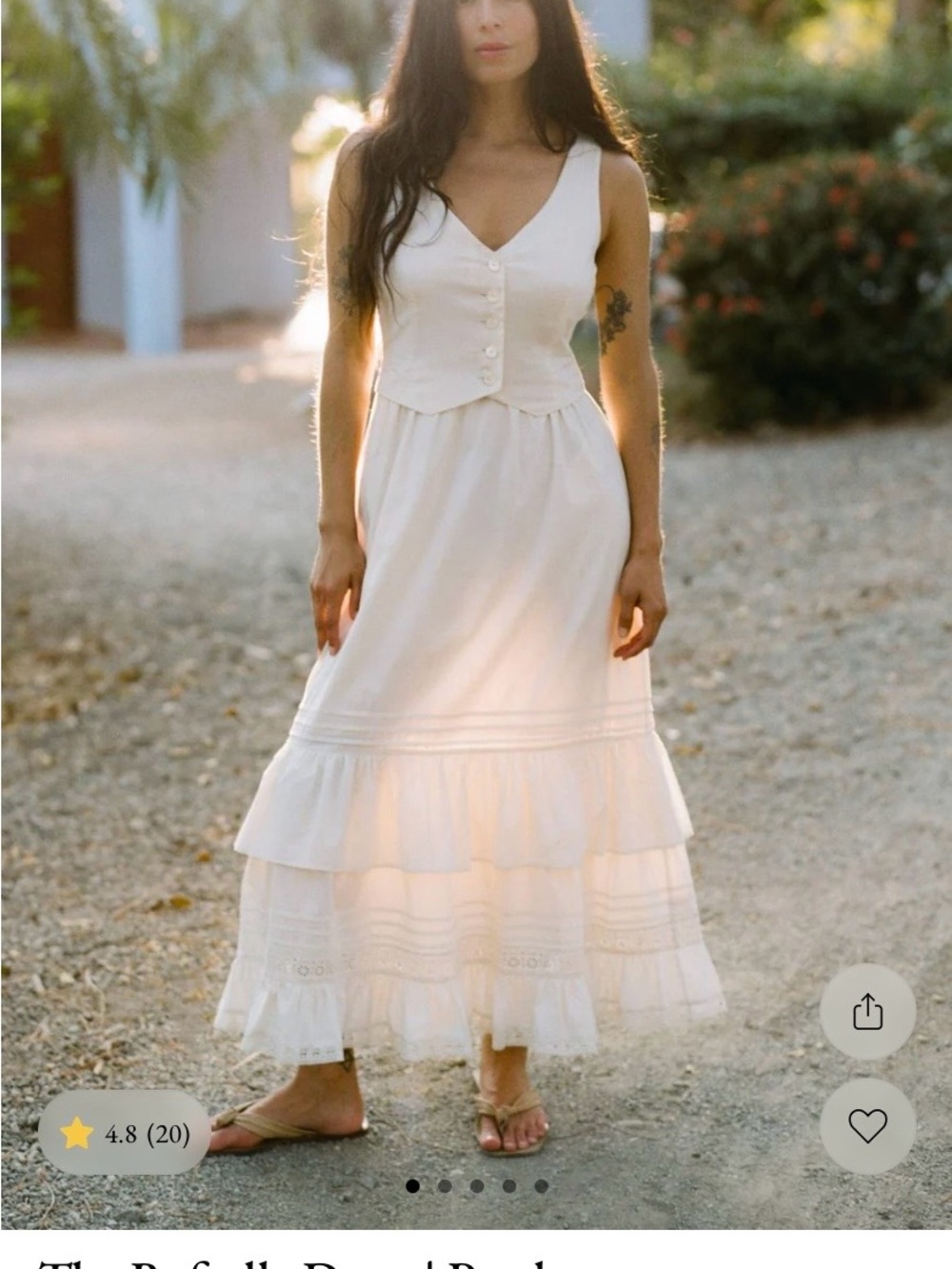 Christy Dawn Cream Maxi Dress with Tiered Skirt